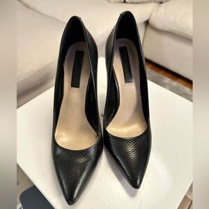 BCBGMaxAzria Black Textured Heels